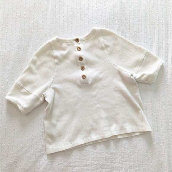 Madewell Womens Ottoman Jacquard Button Back Top size XS - Picture 3 of 5